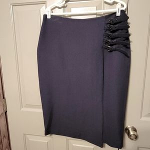 *FINAL PRICE *ladies plus size navy textured midi skirt.
